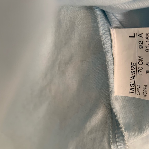 United Colors of Benetton Light Blue Women’s Shirt SIZE L - Picture 3 of 3